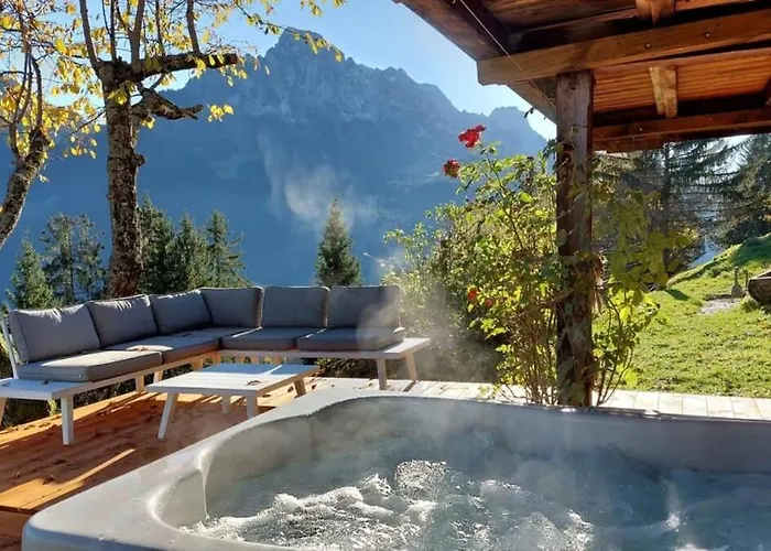 木屋 Gstaad Paradise View With Jacuzzi *